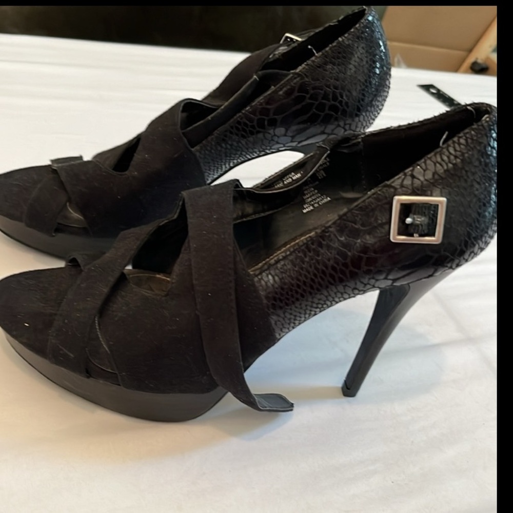 Sofia By Sofia Vargaro Size 10 Black Platform Hee… - image 3